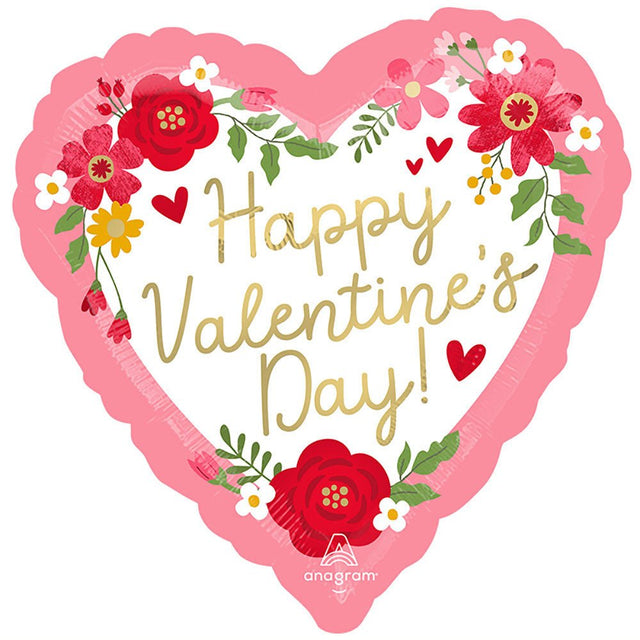 Valentine's Day Floral Foil Balloon