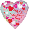 Foil Balloon Happy Valentine's Day Pastel
