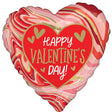Foil Balloon Happy Valentine's Day Twisty Marble