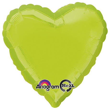 Heart Kiwi Green Foil Balloon