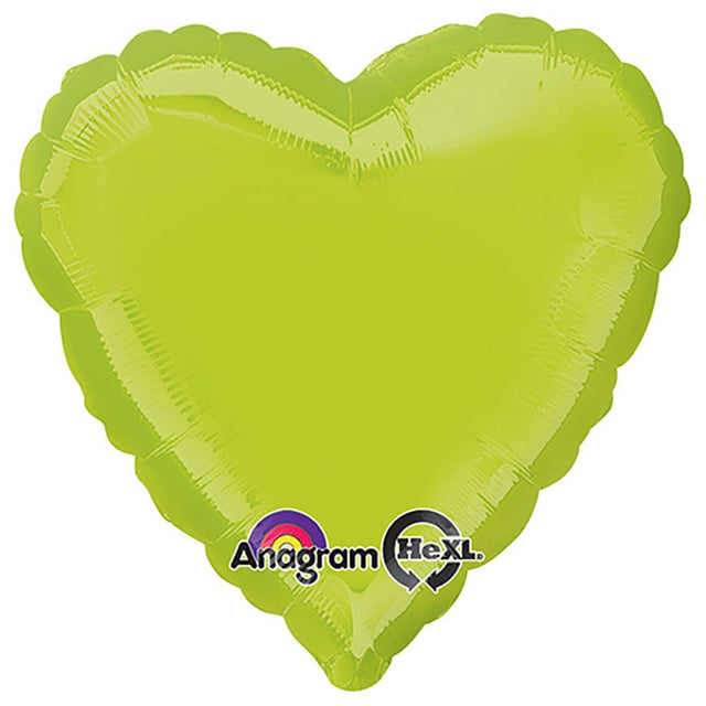 Heart Kiwi Green Foil Balloon