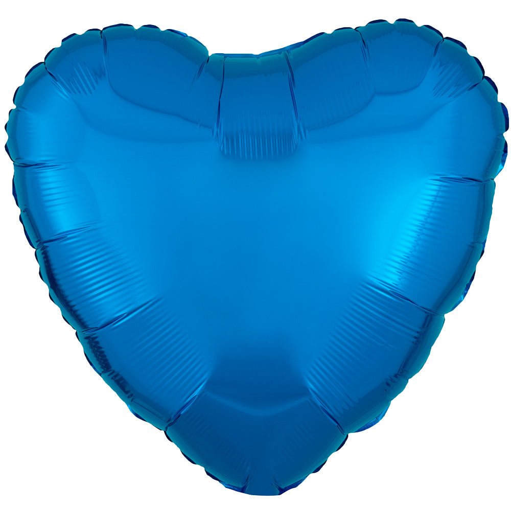 Heart Metallic Blue Foil Balloon