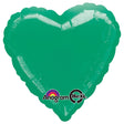 Heart Metallic Green Foil Balloon