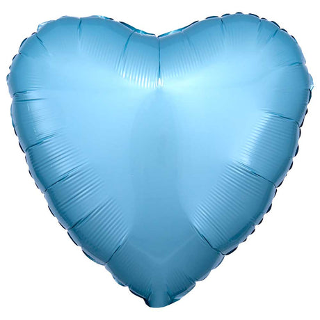 Heart Foil Balloon 17 Inch Pastel Blue