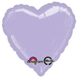 Heart Foil Balloon Metallic Pearl Pastel Lilac