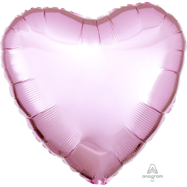 Heart Foil Balloon Metallic Pearl Pastel Pink