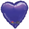 Heart Foil Balloon Metallic Purple