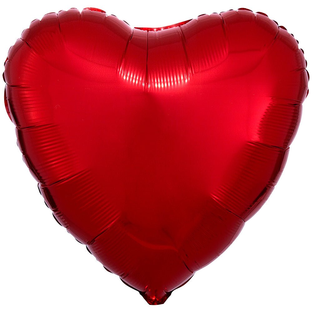 Heart Metallic Red Foil Balloon