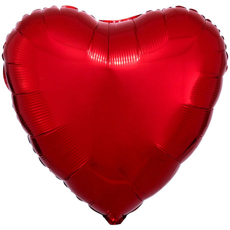 Heart Metallic Red Foil Balloon
