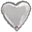 Heart Metallic Silver Foil Balloon