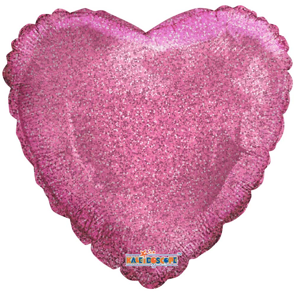 Heart Pink Glitter Foil Balloon