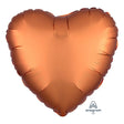 Heart Foil Balloon Satin Luxe Amber