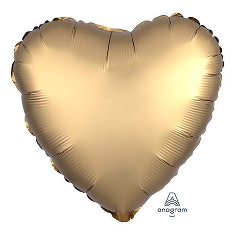 Heart Foil Balloon Gold Sateen