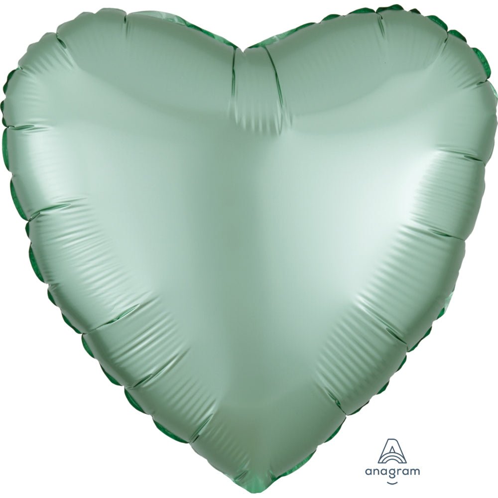 Heart Foil Balloon - Satin Luxe Mint Green