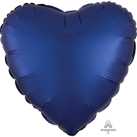 Heart Foil Balloon - Satin Luxe Navy