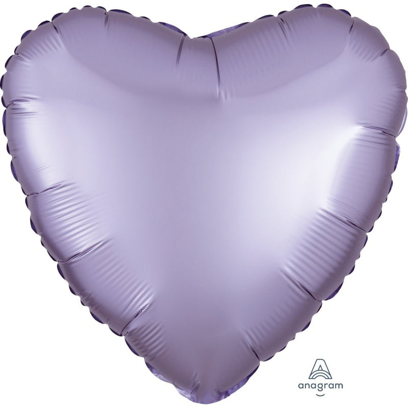 Heart Foil Balloon Satin Luxe Pastel Lilac