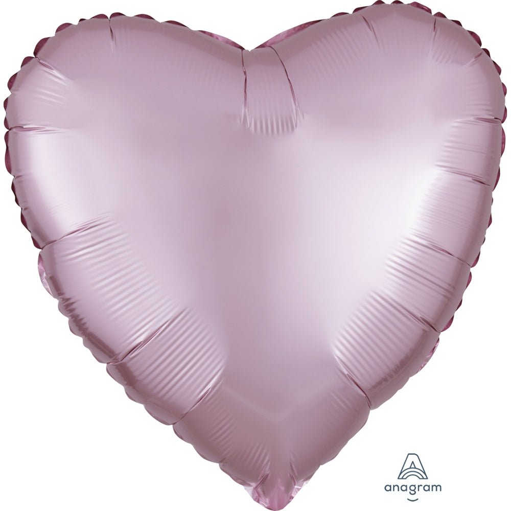 Heart Foil Balloon - Satin Luxe Pastel Pink