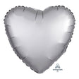 Heart Satin Luxe Platinum Foil Balloon