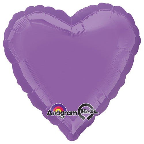 Heart Foil Balloon Spring Lilac