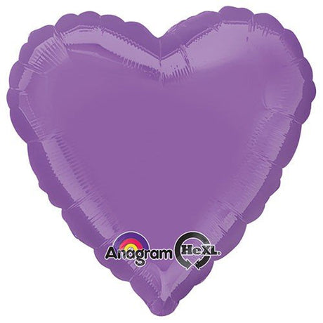 Heart Foil Balloon Spring Lilac