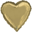 Heart Foil Balloon White Gold