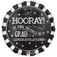 Graduation Foil Balloon 17 Inch Hooray Grad