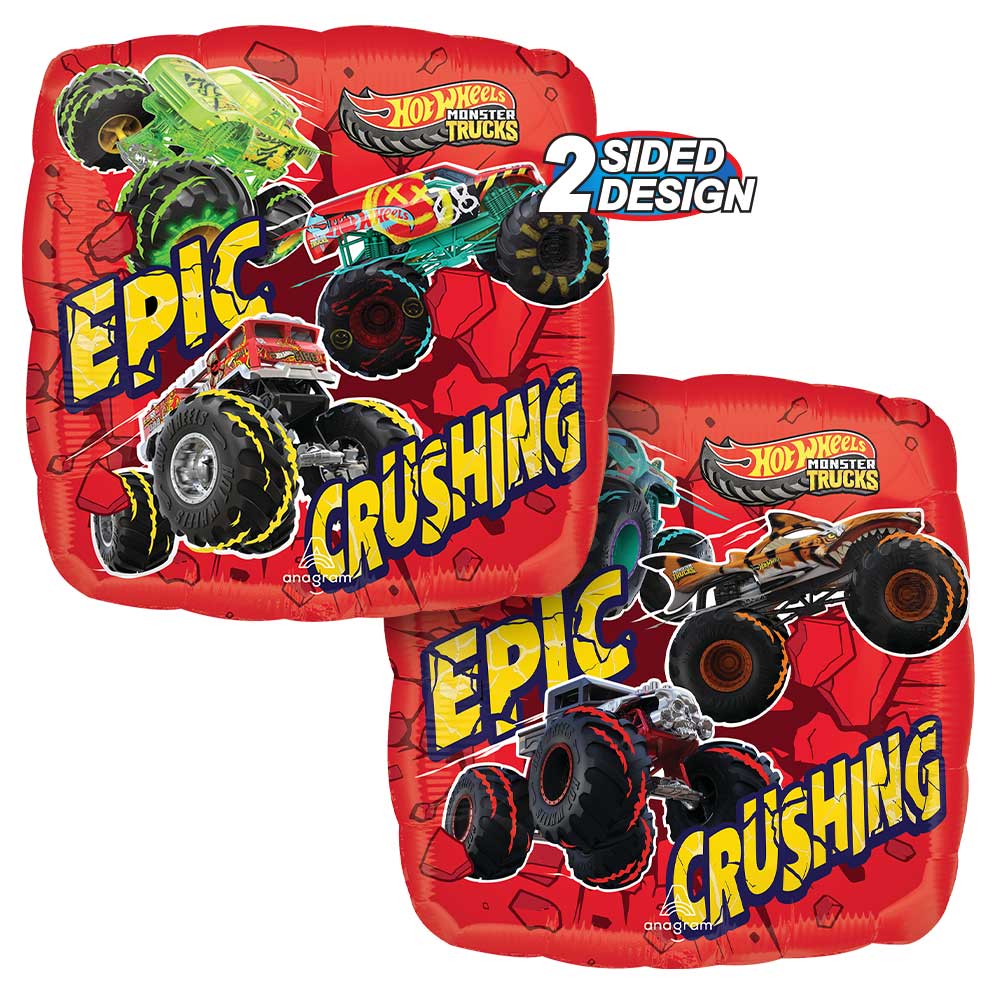 Foil Balloon Hot Wheels Monster Trucks