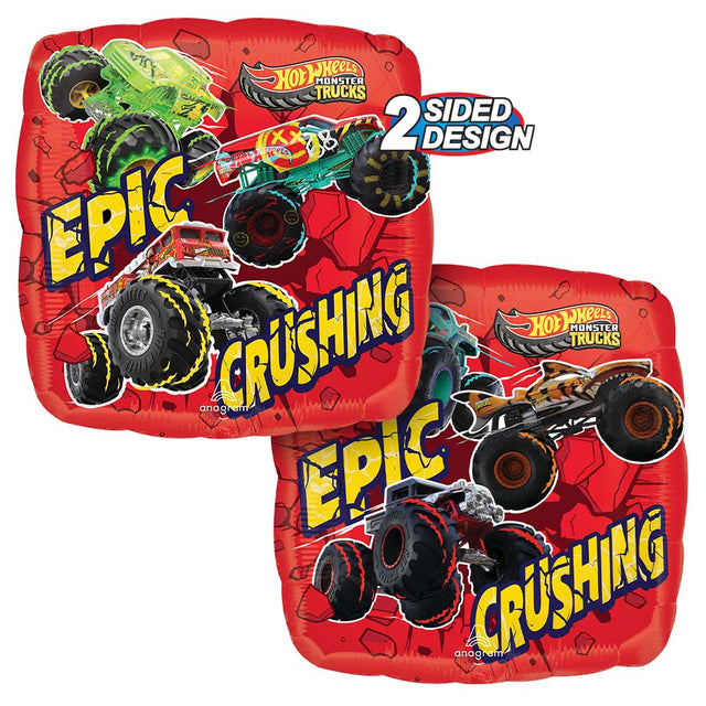 Foil Balloon Hot Wheels Monster Trucks