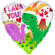 Foil Balloon I Lava You Dinosaurs