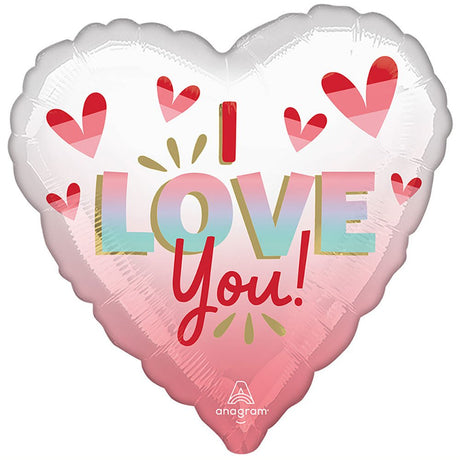 Foil Balloon I Love You Diffused Ombre