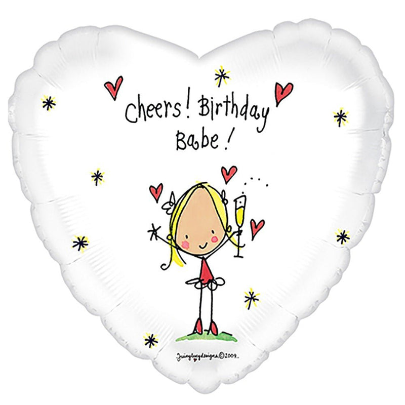 Foil Balloon Birthday Babe 17 Inch
