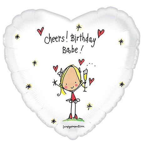 Foil Balloon Birthday Babe 17 Inch