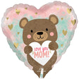 Foil Balloon Love You Mom Bear