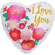 Foil Balloon Love You Ombre Flowers 17 Inch
