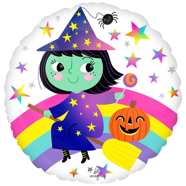 Foil Balloon Rainbow Witch Halloween