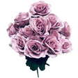 Silk Flowers Satin Open Rose Bush Dusty Lavender
