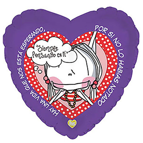 Foil Balloon Siempre Pensando En Ti 17 Inch