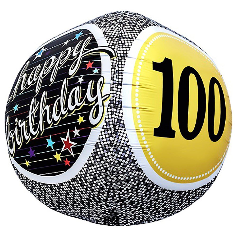 Foil Balloon 100th Birthday Sphere