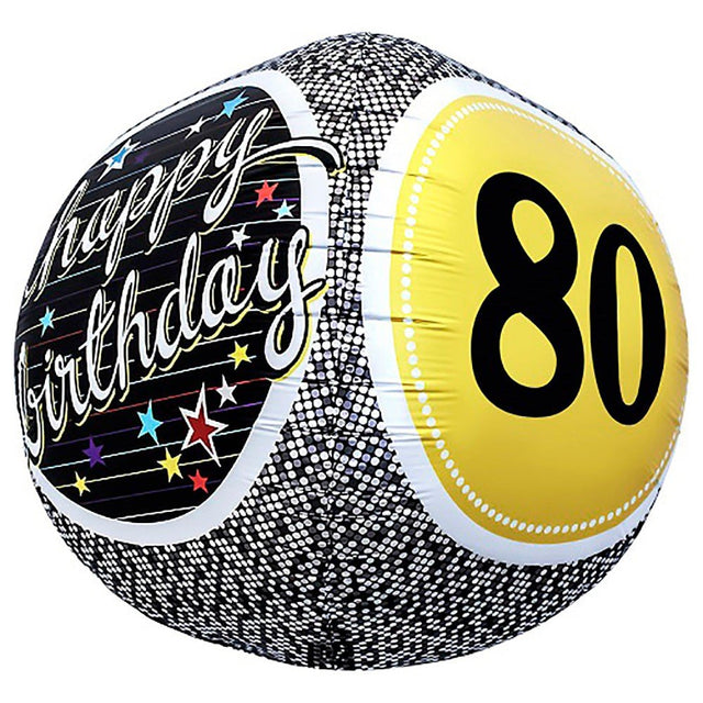 80th Birthday Milestone Foil Balloon