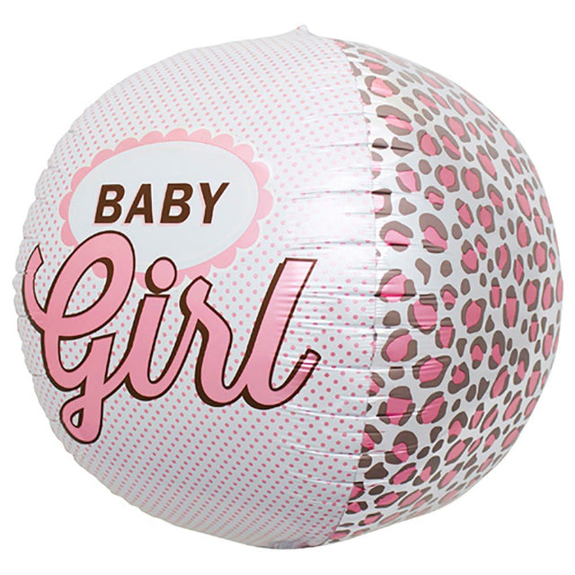 Foil Balloon Baby Girl Sphere 17 Inch