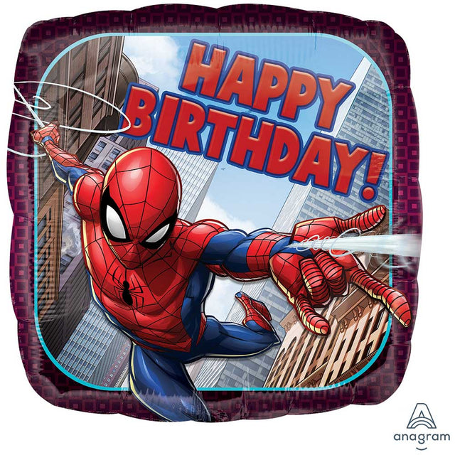 Spider-Man Foil Balloon 17 Inch Happy Birthday