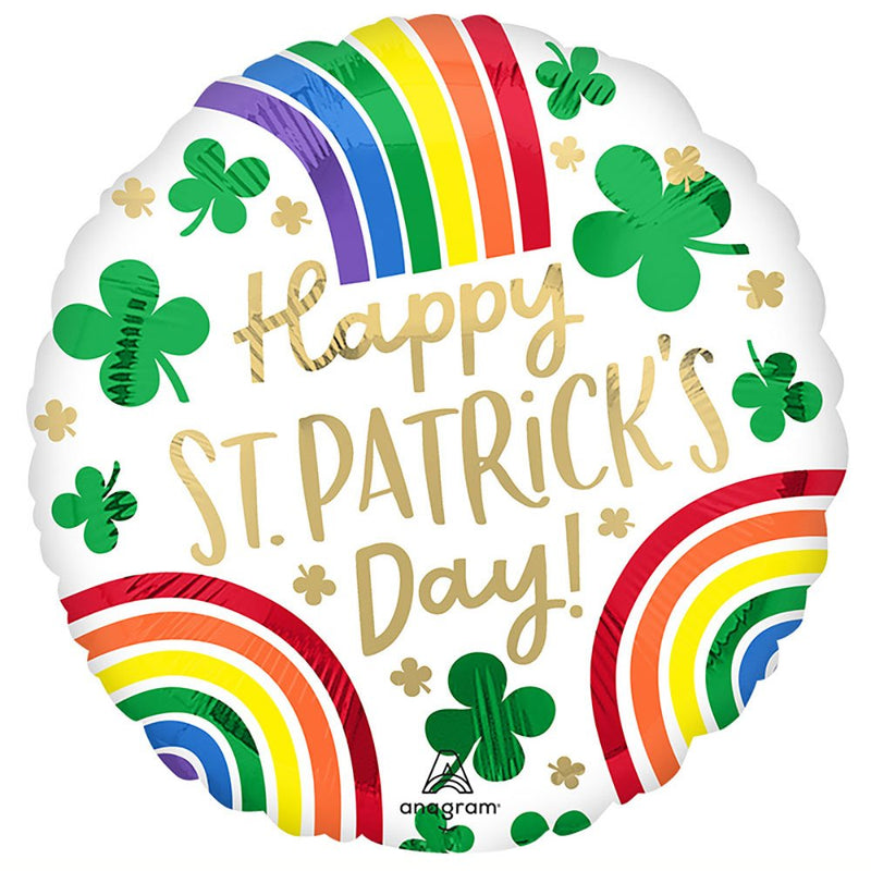 St. Patrick's Day Rainbows Foil Balloon