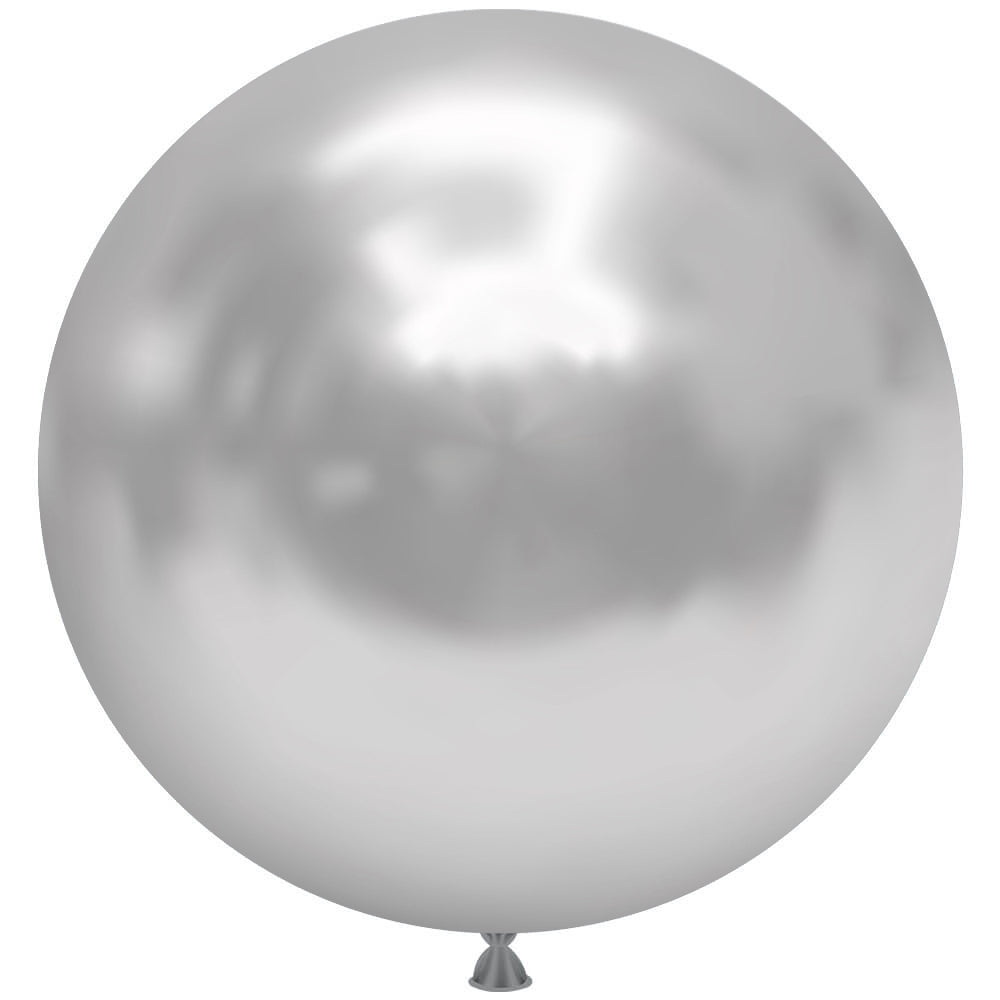 Latex Balloons 17 Inch TUFTEX Silvery