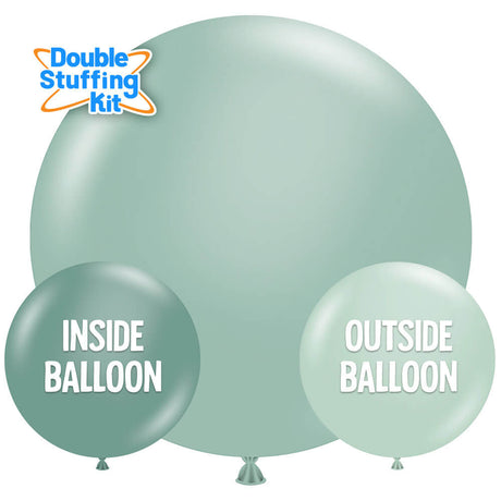 Latex Balloons 17 Inch TUFTEX Pastel Mint Double-Stuffing Kit