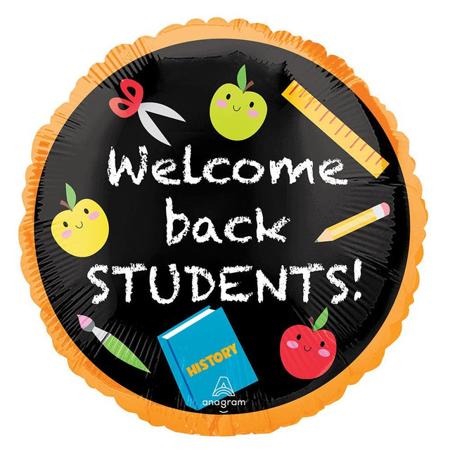 Foil Balloon Welcome Back Students 17 Inch