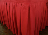 Accordion Pleat Premium Polyester Table Skirt 240 GSM