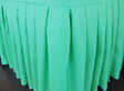Accordion Pleat Polyester Table Skirt 17x29 Tiff Blue/Aqua Blue