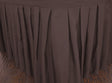 Accordion Pleat Polyester Table Skirt 17x29 Chocolate