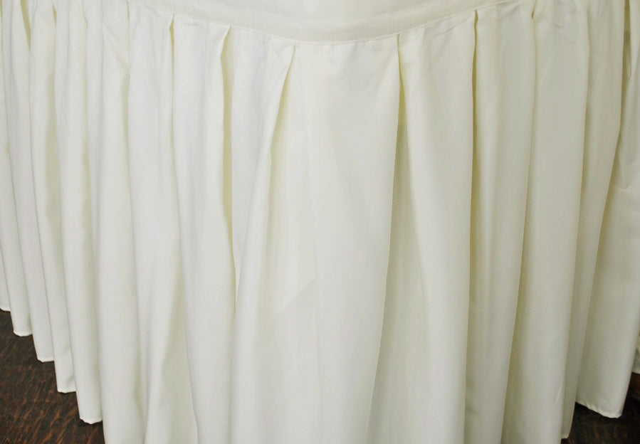 Accordion Pleat Premium Polyester Table Skirts 240 GSM