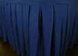 Polyester Table Skirt 17x29 Accordion Pleat Navy Blue